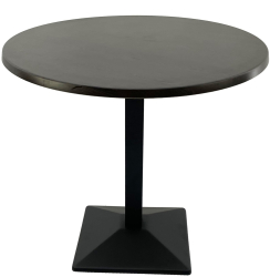 Masa restaurant exterior/interior rotunda D80xh74cm Raki New Wenge blat werzalit si baza metalica neagra 