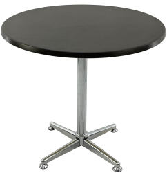 Masa restaurant exterior/interior rotunda D80xh74cm Raki New Wenge blat werzalit si picior metalic cromat 