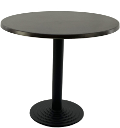 Masa restaurant exterior/interior rotunda D80xh74cm Raki New Wenge blat werzalit si picior metalic negru 