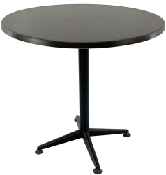 Masa restaurant exterior/interior rotunda D80xh74cm Raki New Wenge blat werzalit si picior negru din metal 