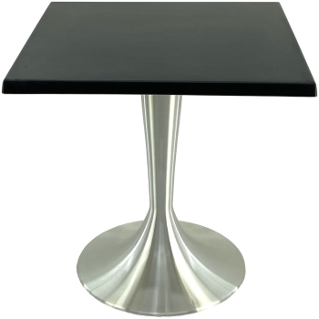 Masa restaurant patrata 70x70xh74cm Raki Black blat werzalit si baza aluminiu 