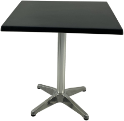 Masa restaurant patrata 70x70xh74cm Raki Black blat werzalit si baza din aluminiu 