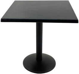 Masa restaurant patrata 70x70xh74cm Raki Black blat werzalit si baza din metal neagra 