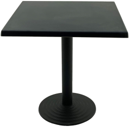 Masa restaurant patrata 70x70xh74cm Raki Black blat werzalit si picior metalic negru 