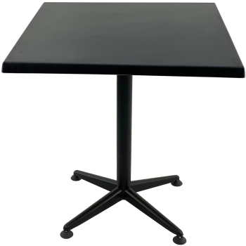 Masa restaurant patrata 70x70xh74cm Raki Black blat werzalit si picior negru metalic 