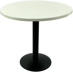 Masa restaurant rotunda D80xh74cm Raki Uni Art blat werzalit si baza din metal neagra 