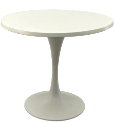 Masa restaurant rotunda D80xh74cm Raki Uni Art blat werzalit si baza metalica alba 