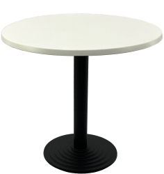 Masa restaurant rotunda D80xh74cm Raki Uni Art blat werzalit si picior metalic negru 