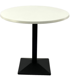 Masa restaurant rotunda D90xh74cm Raki Uni Art blat werzalit si baza metalica neagra 