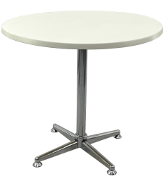 Masa restaurant rotunda D90xh74cm Raki Uni Art blat werzalit si picior metalic cromat 