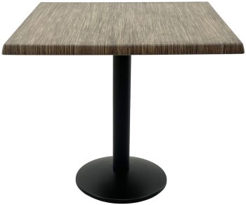 Masa restaurant terasa patrata 70x70xh74cm Raki Dark Seagrass blat werzalit si baza metalica neagra 