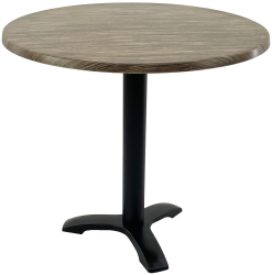 Masa restaurant terasa rotunda D80xh74cm Raki Dark Seagrass blat werzalit si picior metalic negru 