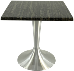 Masa restaurant/cafenea patrata 70x70xh74cm Raki Graphite Night blat werzalit si baza aluminiu 