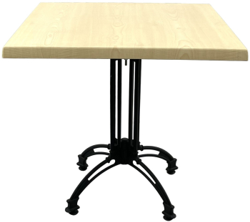 Masa restaurant/terasa patrata 70x70xh71cm Raki Maple blat werzalit si baza retro din aluminiu 