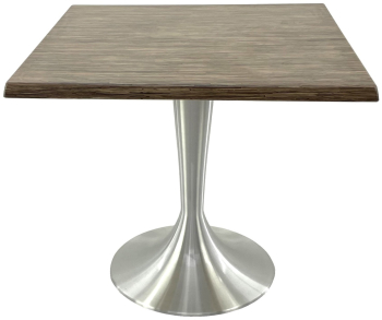 Masa restaurant/terasa patrata 70x70xh74cm Raki Dark Seagrass blat werzalit si baza aluminiu 