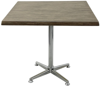 Masa restaurant/terasa patrata 70x70xh74cm Raki Dark Seagrass blat werzalit si picior metalic cromat 
