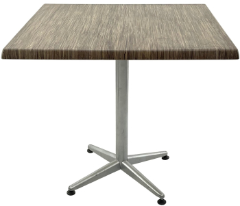 Masa restaurant/terasa patrata 70x70xh74cm Raki Dark Seagrass blat werzalit si picior metalic gri 