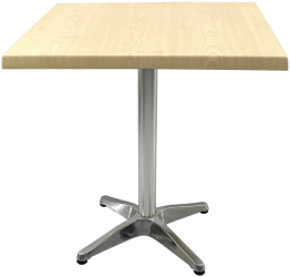 Masa restaurant/terasa patrata 80x80xh74cm Raki Maple blat werzalit si baza din aluminiu 