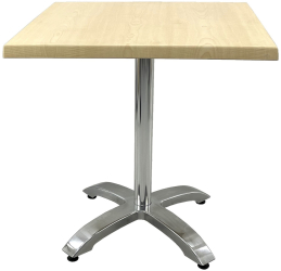 Masa restaurant/terasa patrata 80x80xh74cm Raki Maple blat werzalit si picior din aluminiu 
