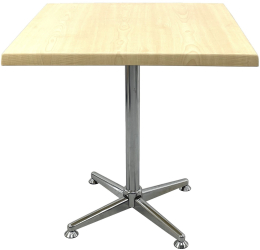 Masa restaurant/terasa patrata 80x80xh74cm Raki Maple blat werzalit si picior metalic cromat 