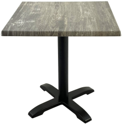 Masa restaurant/terasa patrata 80x80xh74cm Raki Old Pine blat werzalit si baza metalica 
