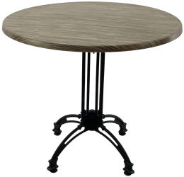 Masa restaurant/terasa rotunda D80xh71cm Raki Dark Seagrass blat werzalit si baza retro din aluminiu 
