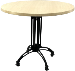 Masa restaurant/terasa rotunda D80xh71cm Raki Maple blat werzalit si baza retro din aluminiu 