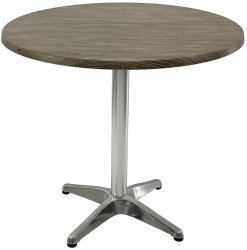 Masa restaurant/terasa rotunda D80xh74cm Raki Dark Seagrass blat werzalit si baza din aluminiu 