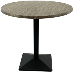 Masa restaurant/terasa rotunda D80xh74cm Raki Dark Seagrass blat werzalit si baza metalica neagra 