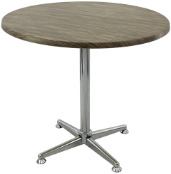 Masa restaurant/terasa rotunda D80xh74cm Raki Dark Seagrass blat werzalit si picior metalic cromat 