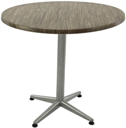 Masa restaurant/terasa rotunda D80xh74cm Raki Dark Seagrass blat werzalit si picior metalic gri 