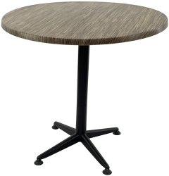 Masa restaurant/terasa rotunda D80xh74cm Raki Dark Seagrass blat werzalit si picior negru din metal 