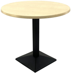 Masa restaurant/terasa rotunda D80xh74cm Raki Maple blat werzalit si baza metalica neagra 