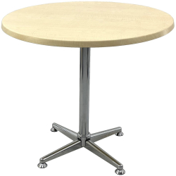 Masa restaurant/terasa rotunda D80xh74cm Raki Maple blat werzalit si picior metalic cromat 