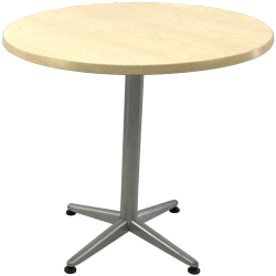 Masa restaurant/terasa rotunda D80xh74cm Raki Maple blat werzalit si picior metalic gri 