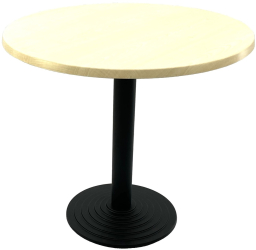 Masa restaurant/terasa rotunda D80xh74cm Raki Maple blat werzalit si picior metalic negru 