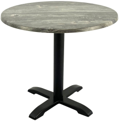 Masa restaurant/terasa rotunda D80xh74cm Raki Old Pine blat werzalit si baza metalica 