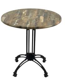 Masa rotunda bistro D70xh71cm Raki Maracaibo blat werzalit si baza retro din aluminiu 