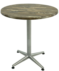 Masa rotunda bistro D70xh74cm Raki Maracaibo blat werzalit si picior metalic gri 