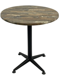 Masa rotunda bistro D70xh74cm Raki Maracaibo blat werzalit si picior negru metalic 