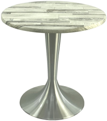 Masa rotunda bistro D70xh74cm Raki White Block blat werzalit si baza aluminiu 