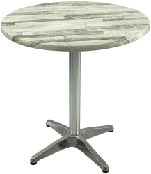 Masa rotunda bistro D70xh74cm Raki White Block blat werzalit si baza din aluminiu 