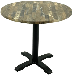 Masa rotunda cafenea D80xh74cm Raki Maracaibo blat werzalit si baza metalica 