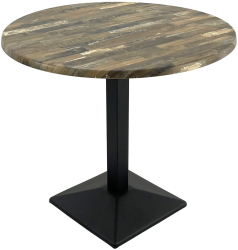 Masa rotunda cafenea D80xh74cm Raki Maracaibo blat werzalit si baza metalica neagra 