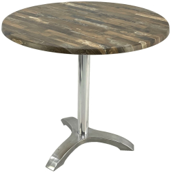 Masa rotunda cafenea D80xh74cm Raki Maracaibo blat werzalit si picior aluminiu 