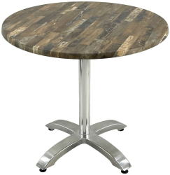 Masa rotunda cafenea D80xh74cm Raki Maracaibo blat werzalit si picior din aluminiu 
