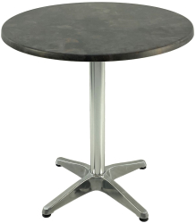 Masa rotunda pentru cafenea D70xh74cm Raki Metalic Oxid blat werzalit si baza din aluminiu 