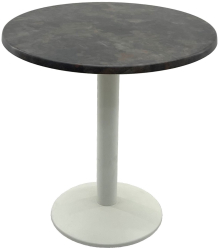Masa rotunda pentru cafenea D70xh74cm Raki Metalic Oxid blat werzalit si baza din metal alba 