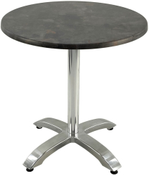 Masa rotunda pentru cafenea D70xh74cm Raki Metalic Oxid blat werzalit si picior din aluminiu 