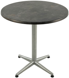 Masa rotunda pentru cafenea D70xh74cm Raki Metalic Oxid blat werzalit si picior metalic gri 